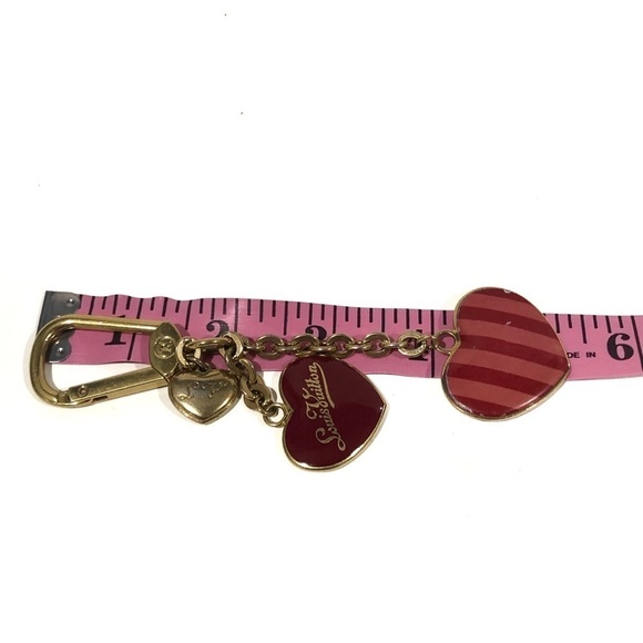 Louis Vuitton Coeur Rayures Key Holder Keychain Heart Charm Limited Edition - Picture 10 of 10